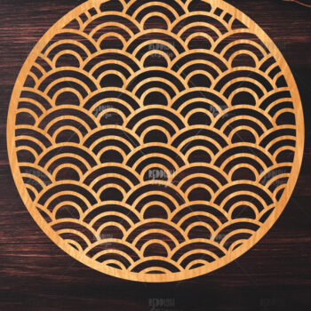 Intra απο ξύλο plywood 3mm-4mm πάχος 12 Πάνελ κοπής ιαπωνικών κυμάτων με λέιζερ Δίασταση 15x15 cm INTRAFABR-118744840 - Image 4