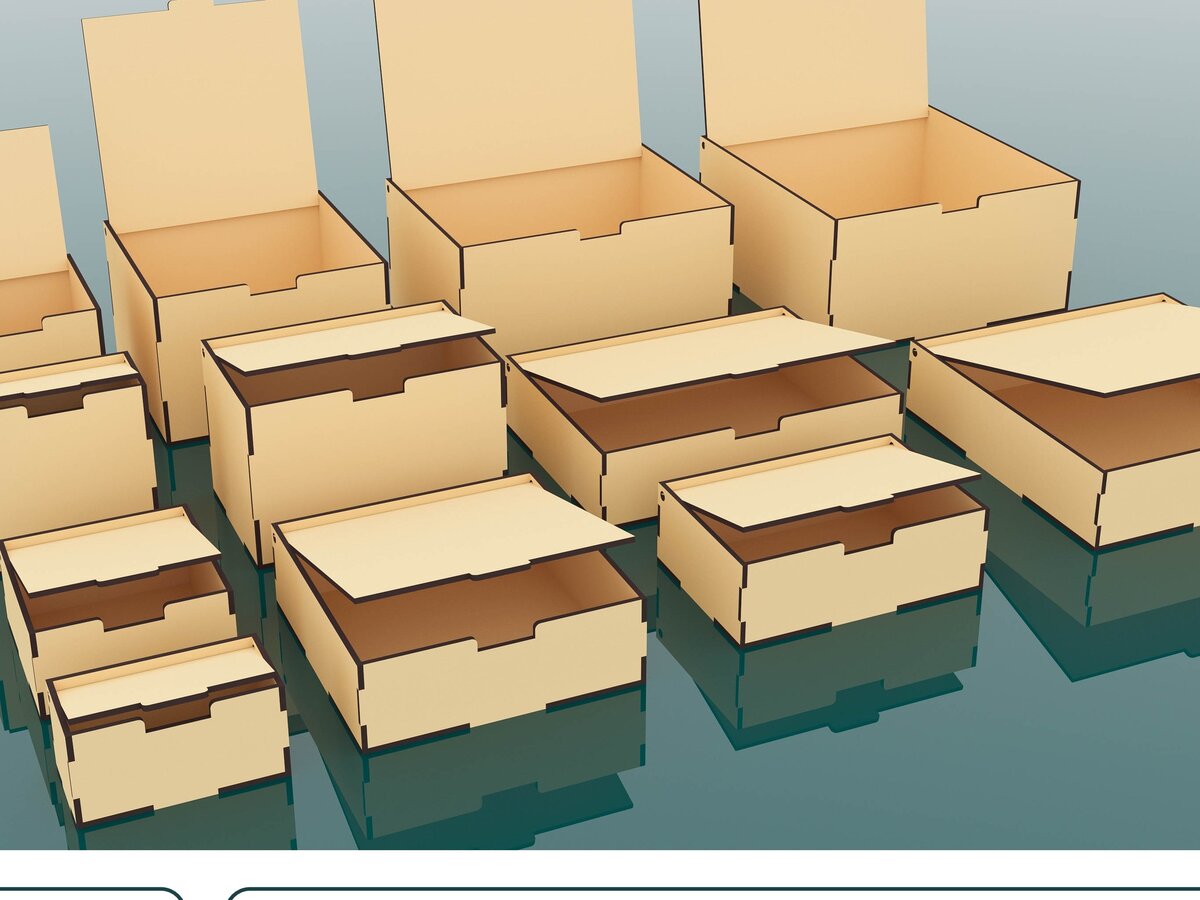 Intra απο ξύλο plywood 3mm-4mm πάχος 12 μεγέθη με αναδιπλούμενη δέσμη κουτιού καπακιού Δίασταση 8x1 cm INTRAFABR-68987258 - Image 1