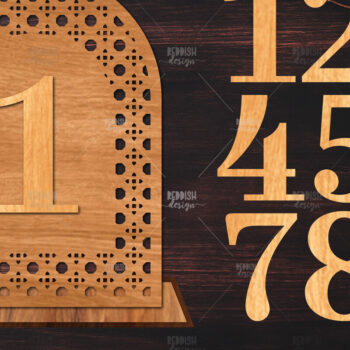 Intra απο ξύλο plywood 3mm-4mm πάχος 12 Αριθμοί Τραπεζιού Γάμου Δίασταση 15x15 cm INTRAFABR-124694857 - Image 2