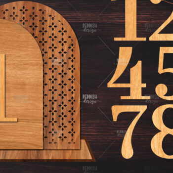 Intra απο ξύλο plywood 3mm-4mm πάχος 12 Αριθμοί Τραπεζιού Γάμου Δίασταση 15x15 cm INTRAFABR-124694857 - Image 3