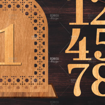 Intra απο ξύλο plywood 3mm-4mm πάχος 12 Αριθμοί Τραπεζιού Γάμου Δίασταση 15x15 cm INTRAFABR-124694857 - Image 4