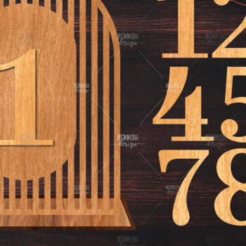 Intra απο ξύλο plywood 3mm-4mm πάχος 12 Αριθμοί Τραπεζιού Γάμου Δίασταση 15x15 cm INTRAFABR-124694857 - Image 7