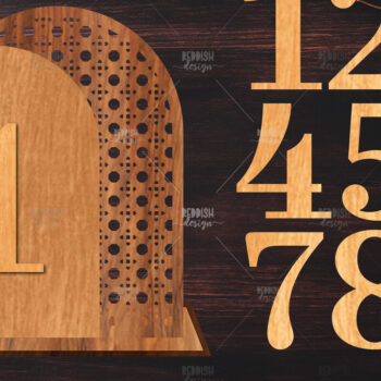 Intra απο ξύλο plywood 3mm-4mm πάχος 12 Αριθμοί Τραπεζιού Γάμου Δίασταση 15x15 cm INTRAFABR-124694857 - Image 9