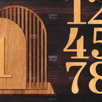Intra απο ξύλο plywood 3mm-4mm πάχος 12 Αριθμοί Τραπεζιού Γάμου Δίασταση 15x15 cm INTRAFABR-124694857 - Image 13