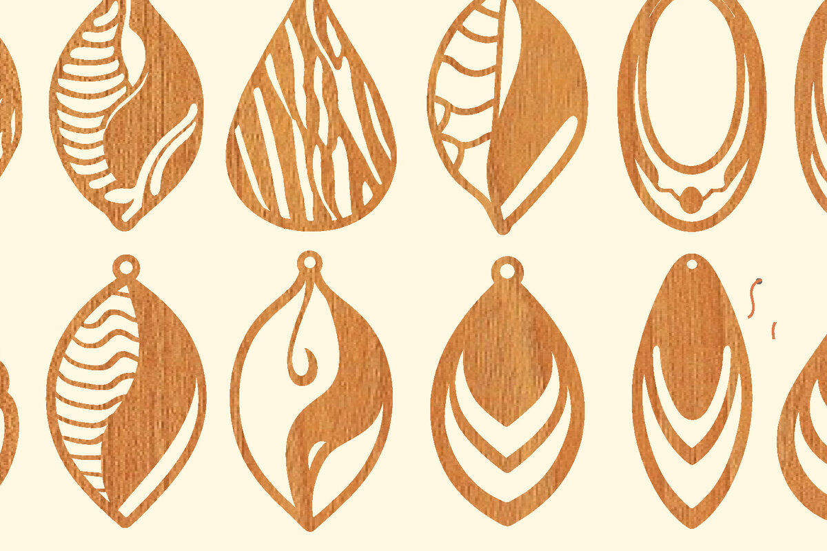 Intra απο ξύλο plywood 3mm-4mm πάχος 12 Ξύλινα Σκουλαρίκια Cut  Δίασταση 3x3 cm INTRAFABR-96656387