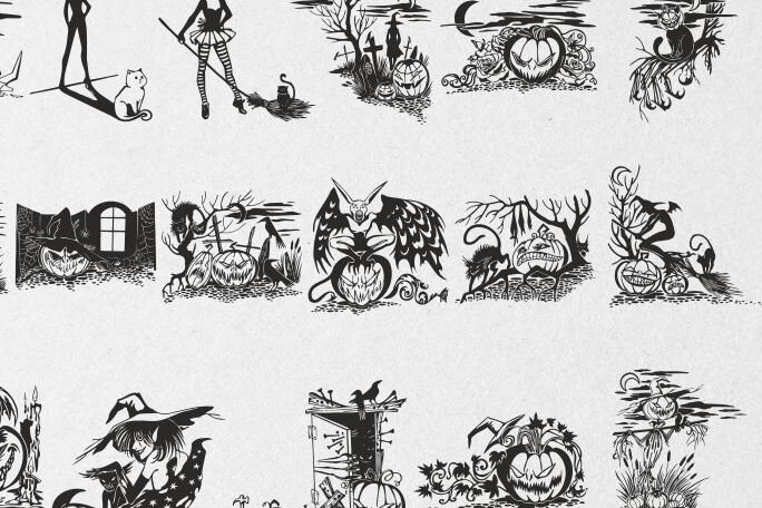 Intra απο ξύλο plywood 3mm-4mm πάχος HALLOWEEN 145 τμχ Δίασταση 15x15 cm INTRAFABR-39111568 - Image 2