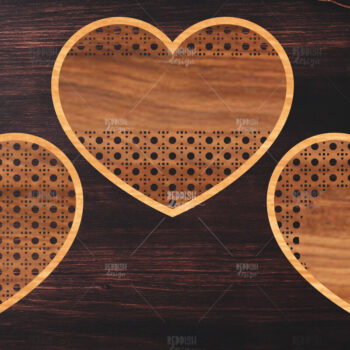 Intra απο ξύλο plywood 3mm-4mm πάχος 15 Boho Rattan Hearts Δίασταση 15x15 cm INTRAFABR-123025040 - Image 4