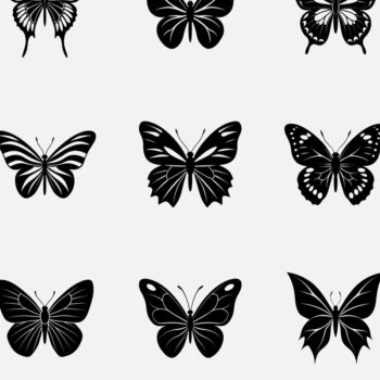 Intra απο ξύλο plywood 3mm-4mm πάχος Clipart 15 Butterfly Silhouette Δίασταση 30x20 cm INTRAFABR-115143840 - Image 1