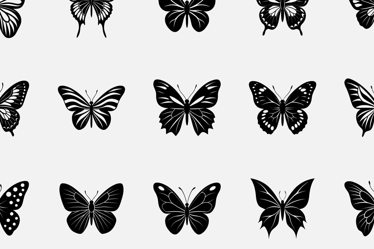 Intra απο ξύλο plywood 3mm-4mm πάχος Clipart 15 Butterfly Silhouette Δίασταση 30x20 cm INTRAFABR-115143840 - Image 1