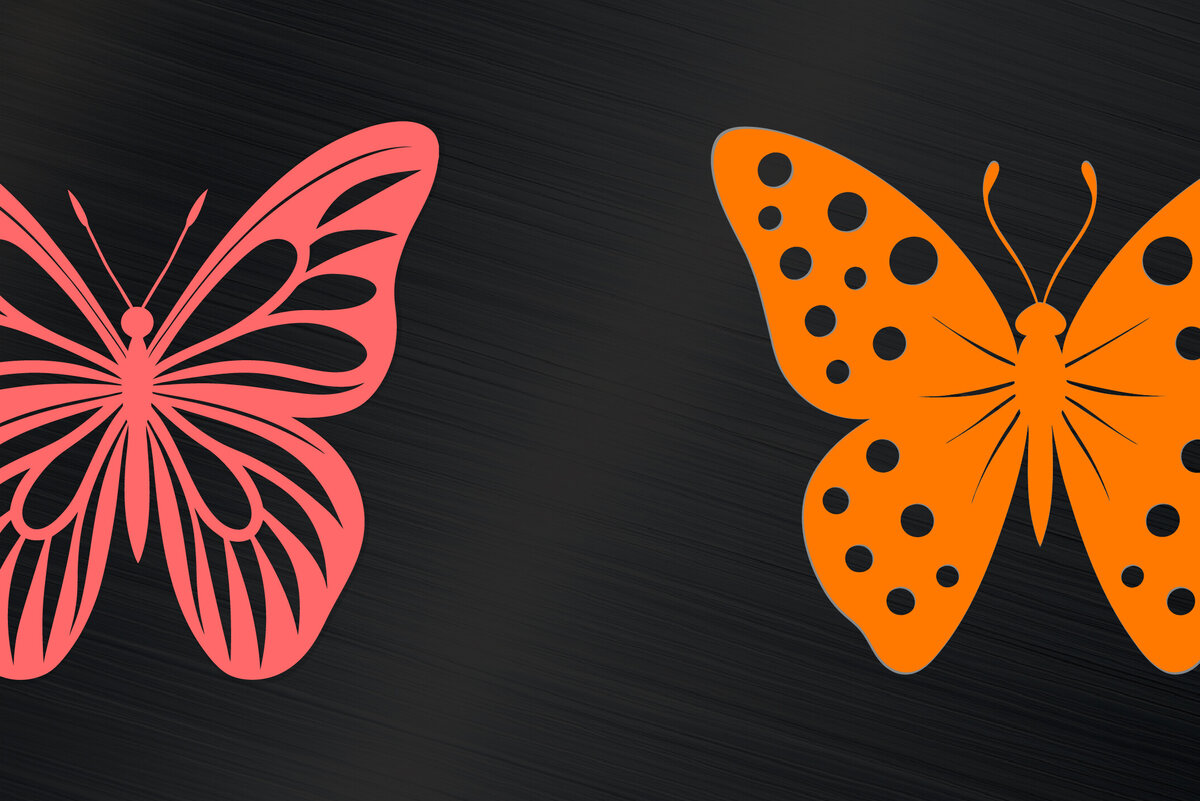 Intra απο ξύλο plywood 3mm-4mm πάχος Clipart 15 Butterfly Silhouette Δίασταση 30x20 cm INTRAFABR-115143840 - Image 2