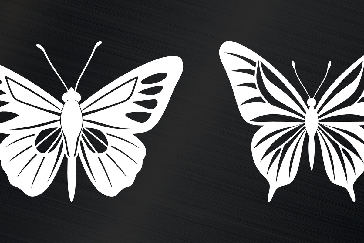 Intra απο ξύλο plywood 3mm-4mm πάχος Clipart 15 Butterfly Silhouette Δίασταση 30x20 cm INTRAFABR-115143840 - Image 3