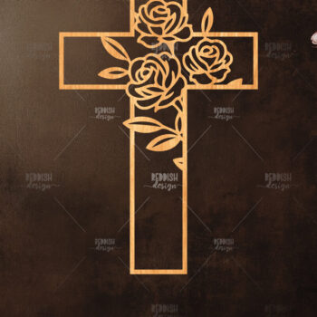 Intra απο ξύλο plywood 3mm-4mm πάχος 15 Christian Cross Silhouette, Δίασταση 15x15 cm INTRAFABR-118679196 - Image 4