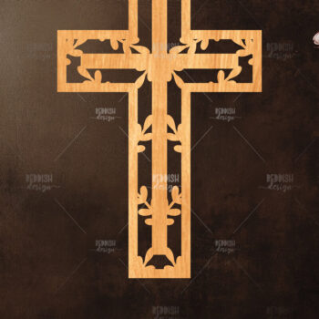Intra απο ξύλο plywood 3mm-4mm πάχος 15 Christian Cross Silhouette, Δίασταση 15x15 cm INTRAFABR-118679196 - Image 5