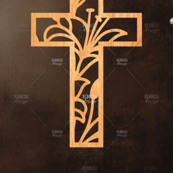 Intra απο ξύλο plywood 3mm-4mm πάχος 15 Christian Cross Silhouette, Δίασταση 15x15 cm INTRAFABR-118679196 - Image 6