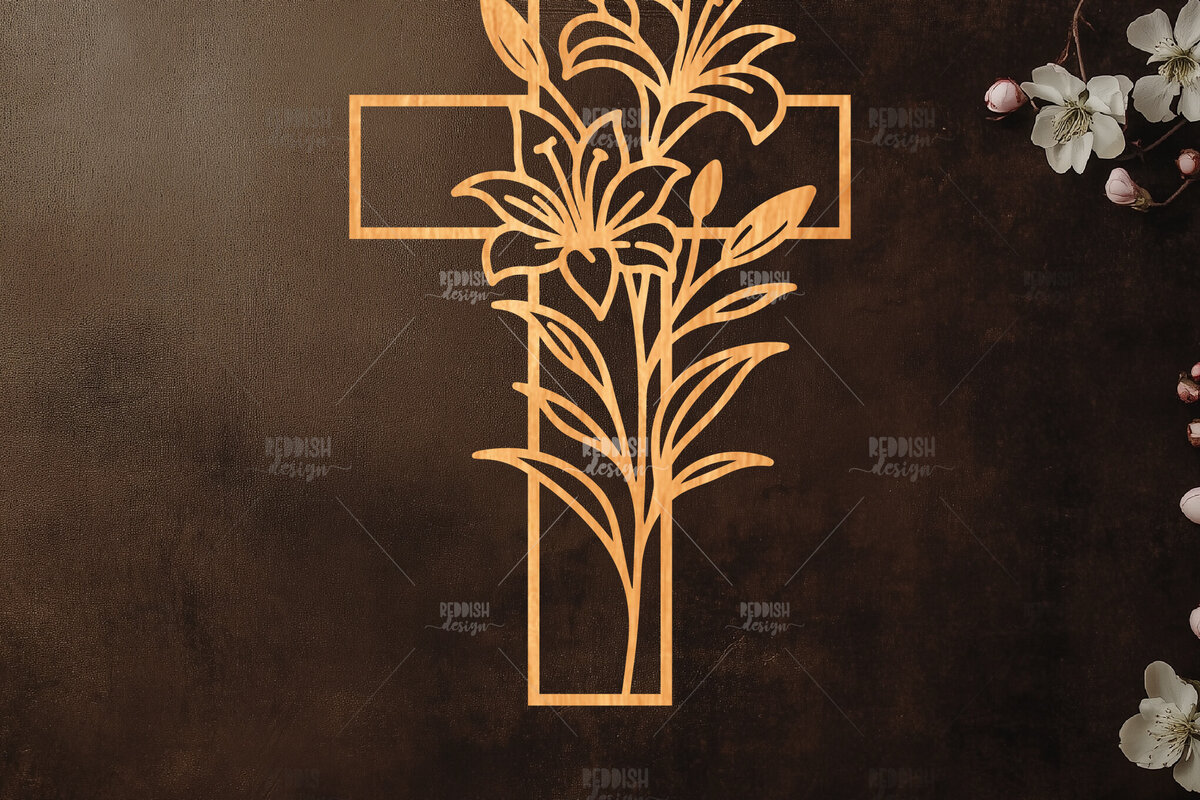 Intra απο ξύλο plywood 3mm-4mm πάχος 15 Christian Cross Silhouette, Δίασταση 15x15 cm INTRAFABR-118679196 - Image 8