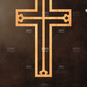 Intra απο ξύλο plywood 3mm-4mm πάχος 15 Christian Cross Silhouette, Δίασταση 15x15 cm INTRAFABR-118679196 - Image 12