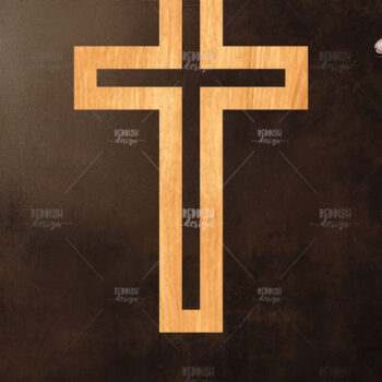 Intra απο ξύλο plywood 3mm-4mm πάχος 15 Christian Cross Silhouette, Δίασταση 15x15 cm INTRAFABR-118679196 - Image 13