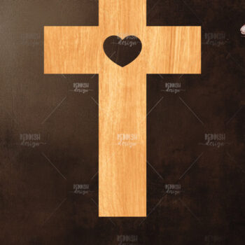 Intra απο ξύλο plywood 3mm-4mm πάχος 15 Christian Cross Silhouette, Δίασταση 15x15 cm INTRAFABR-118679196 - Image 14