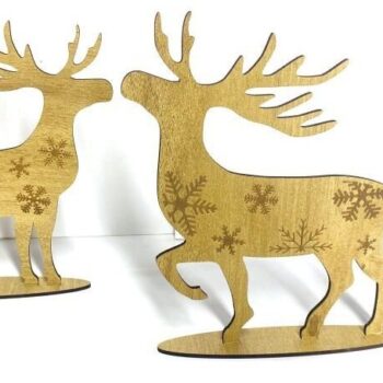 Intra απο ξύλο plywood 3mm-4mm πάχος 15 Μοντέλο Christmas Standing Reindeer Δίασταση 15x15 cm INTRAFABR-39112291 - Image 5