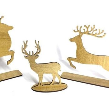 Intra απο ξύλο plywood 3mm-4mm πάχος 15 Μοντέλο Christmas Standing Reindeer Δίασταση 15x15 cm INTRAFABR-39112291 - Image 7