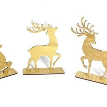 Intra απο ξύλο plywood 3mm-4mm πάχος 15 Μοντέλο Christmas Standing Reindeer Δίασταση 15x15 cm INTRAFABR-39112291 - Image 8