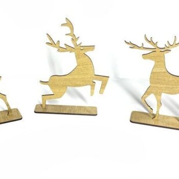 Intra απο ξύλο plywood 3mm-4mm πάχος 15 Μοντέλο Christmas Standing Reindeer Δίασταση 15x15 cm INTRAFABR-39112291 - Image 9
