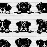 Intra απο ξύλο plywood 3mm-4mm πάχος 15-PEEKING DOG Cut  Δίασταση 40×40 cm INTRAFABR-97176390