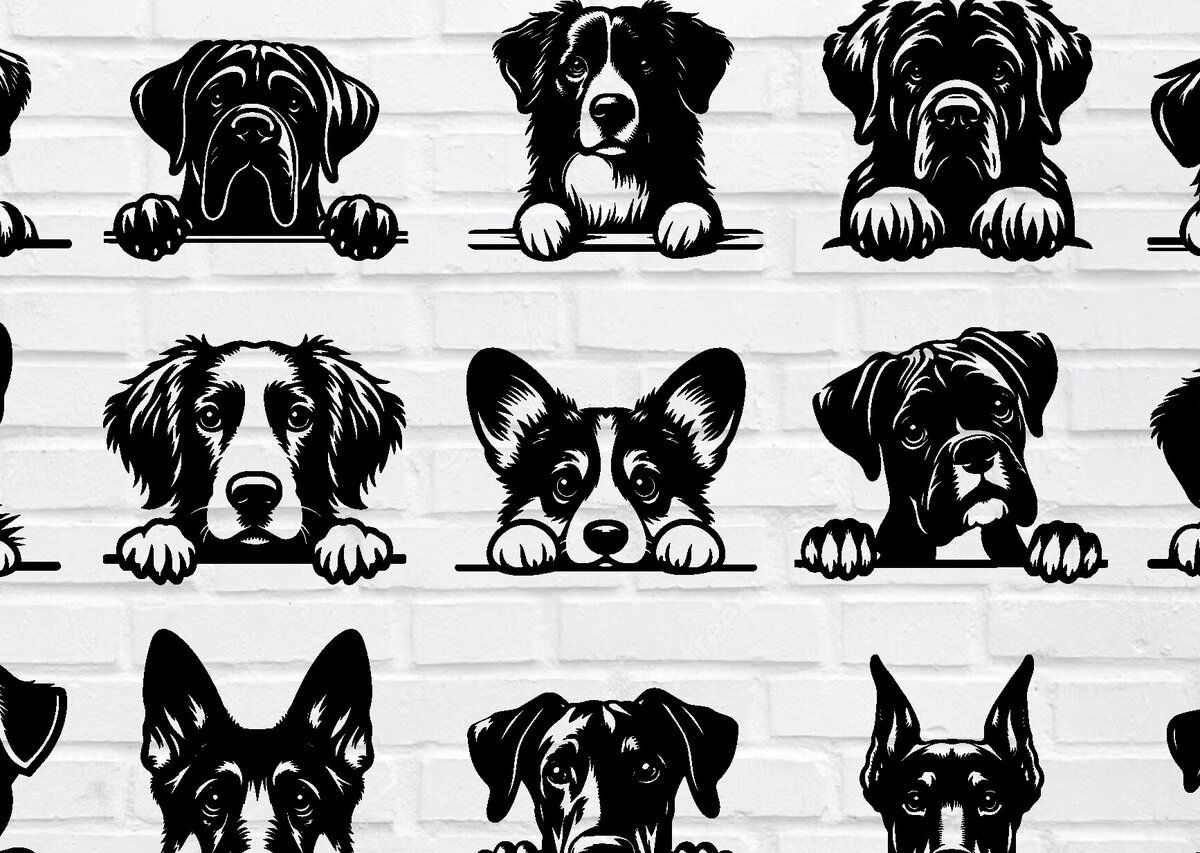 Intra απο ξύλο plywood 3mm-4mm πάχος 15-PEEKING DOG Cut  Δίασταση 3600x3600 cm INTRAFABR-95105736 - Image 2