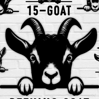 Intra απο ξύλο plywood 3mm-4mm πάχος Silhouette 15-PEEKING Goat Δίασταση 40x40 cm INTRAFABR-98729961 - Image 1