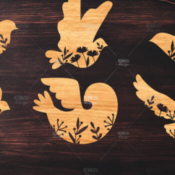 Intra απο ξύλο plywood 3mm-4mm πάχος 150 Super Cute κοπής με λέιζερ Δίασταση 30x20 cm INTRAFABR-123366864 - Image 4