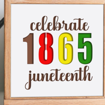 Intra απο ξύλο plywood 3mm-4mm πάχος 1965 Juneteenth Shadow Box Δίασταση 25x25 cm INTRAFABR-24506878 - Image 1