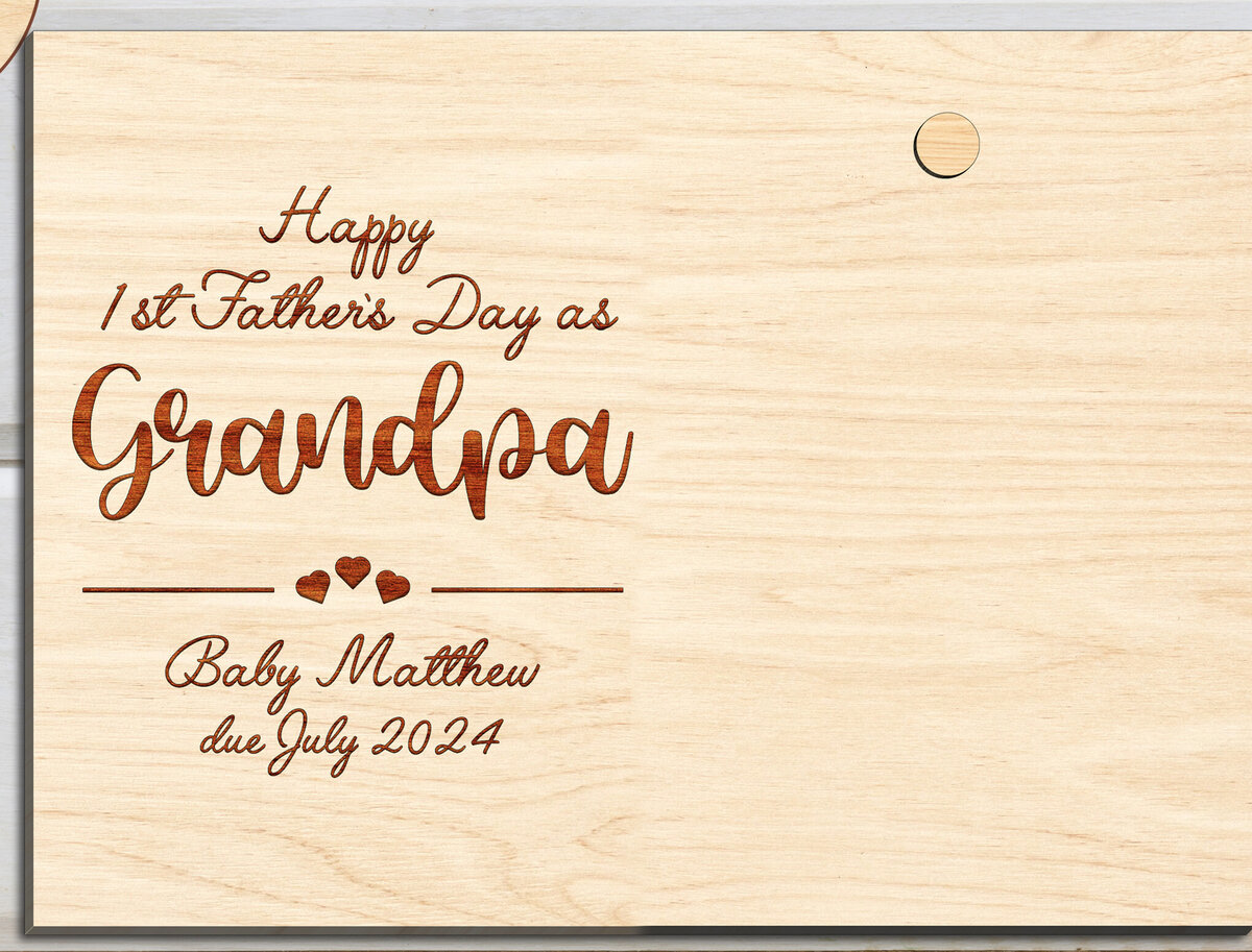 Intra απο ξύλο plywood 3mm-4mm πάχος 1η Ημέρα του Πατέρα ως παππούς File Δίασταση 20x30 cm INTRAFABR-97022750 - Image 2