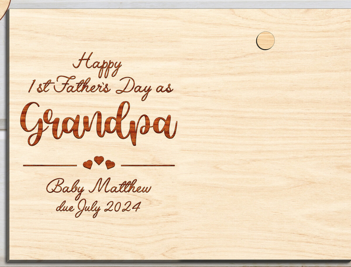 Intra απο ξύλο plywood 3mm-4mm πάχος 1η Ημέρα του Πατέρα ως παππούς Frame Δίασταση 20x30 cm INTRAFABR-96676219 - Image 3