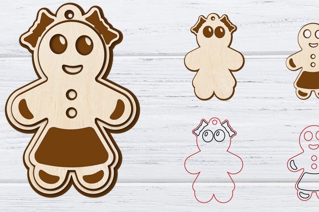 Intra απο ξύλο plywood 3mm-4mm πάχος Χριστουγεννιάτικα σκουλαρίκια με 2 στρώσεις | Λέιζερ Δίασταση 3x3 cm INTRAFABR-36235652