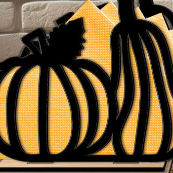 Intra απο ξύλο plywood 3mm-4mm πάχος 2 Χαρτοπετσέτα κολοκύθας Απόκριες των Ευχαριστιών Δίασταση 15x15 cm INTRAFABR-106811168 - Image 2