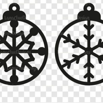 Intra απο ξύλο plywood 3mm-4mm πάχος 2 Στρογγυλό Χριστουγεννιάτικο Στολίδι Snowflake Δίασταση 8x8 cm INTRAFABR-107640347 - Image 2