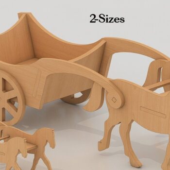 Intra απο ξύλο plywood 3mm-4mm πάχος Σχέδιο καροτσιού αλόγων Βρετανίας 2 μεγεθών Δίασταση 30x20 cm INTRAFABR-42952424 - Image 1