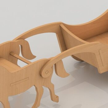 Intra απο ξύλο plywood 3mm-4mm πάχος Σχέδιο καροτσιού αλόγων Βρετανίας 2 μεγεθών Δίασταση 30x20 cm INTRAFABR-42952424 - Image 5