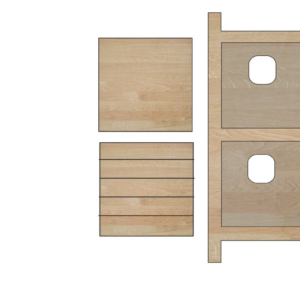 Intra απο ξύλο plywood 3mm-4mm πάχος 2 Τετράγωνη σκάλα κενό Δίασταση 5×5 cm INTRAFABR-20935210