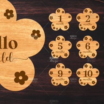 Intra απο ξύλο plywood 3mm-4mm πάχος Baby Milestone Discs | Δίασταση 30x20 cm INTRAFABR-118829223 - Image 3