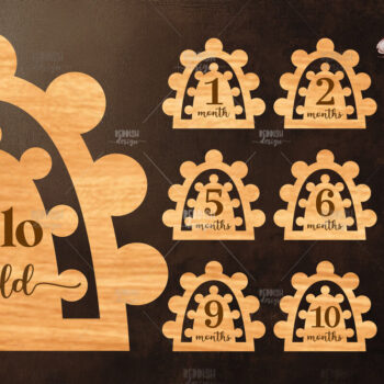 Intra απο ξύλο plywood 3mm-4mm πάχος Baby Milestone Discs | Δίασταση 30x20 cm INTRAFABR-118829223 - Image 5