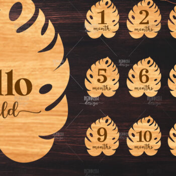 Intra απο ξύλο plywood 3mm-4mm πάχος Baby Milestone Discs | Δίασταση 30x20 cm INTRAFABR-118829223 - Image 6