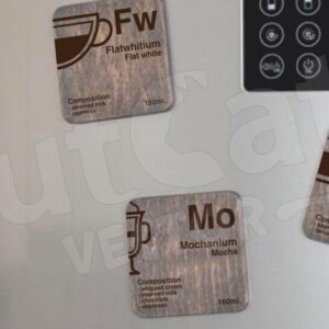 Intra απο ξύλο plywood 3mm-4mm πάχος 20 σουβέρ για καφέ Mendeleev στυλ τραπεζιού Δίασταση 15x15 cm INTRAFABR-119434469 - Image 7