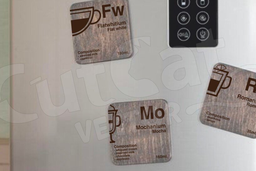 Intra απο ξύλο plywood 3mm-4mm πάχος 20 σουβέρ για καφέ Mendeleev στυλ τραπεζιού Δίασταση 15x15 cm INTRAFABR-119434469 - Image 7