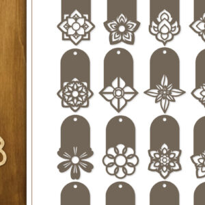 Intra απο ξύλο plywood 3mm-4mm πάχος 20 Ετικέτες δώρου σχεδιασμού λουλουδιών Δίασταση 30×20 cm INTRAFABR-123883419