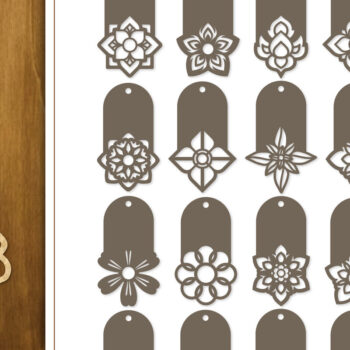 Intra απο ξύλο plywood 3mm-4mm πάχος 20 Ετικέτες δώρου σχεδιασμού λουλουδιών Δίασταση 30x20 cm INTRAFABR-123883419 - Image 1