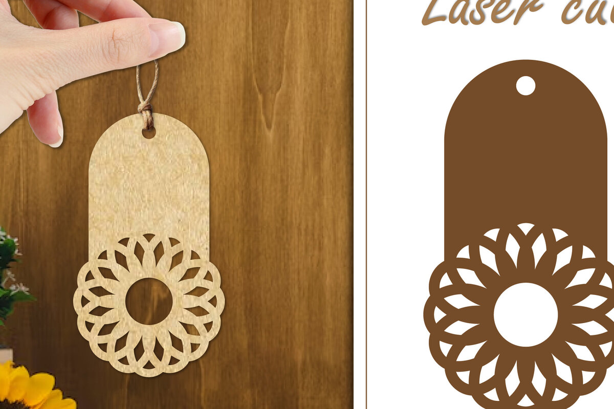 Intra απο ξύλο plywood 3mm-4mm πάχος 20 Ετικέτες δώρου σχεδιασμού λουλουδιών Δίασταση 30x20 cm INTRAFABR-123884029 - Image 6