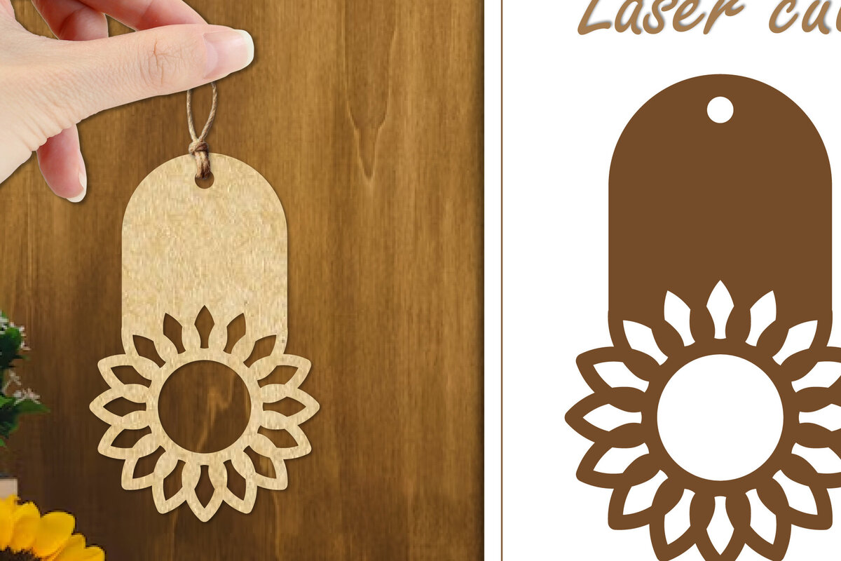 Intra απο ξύλο plywood 3mm-4mm πάχος 20 Ετικέτες δώρου σχεδιασμού λουλουδιών Δίασταση 30x20 cm INTRAFABR-123884029 - Image 9