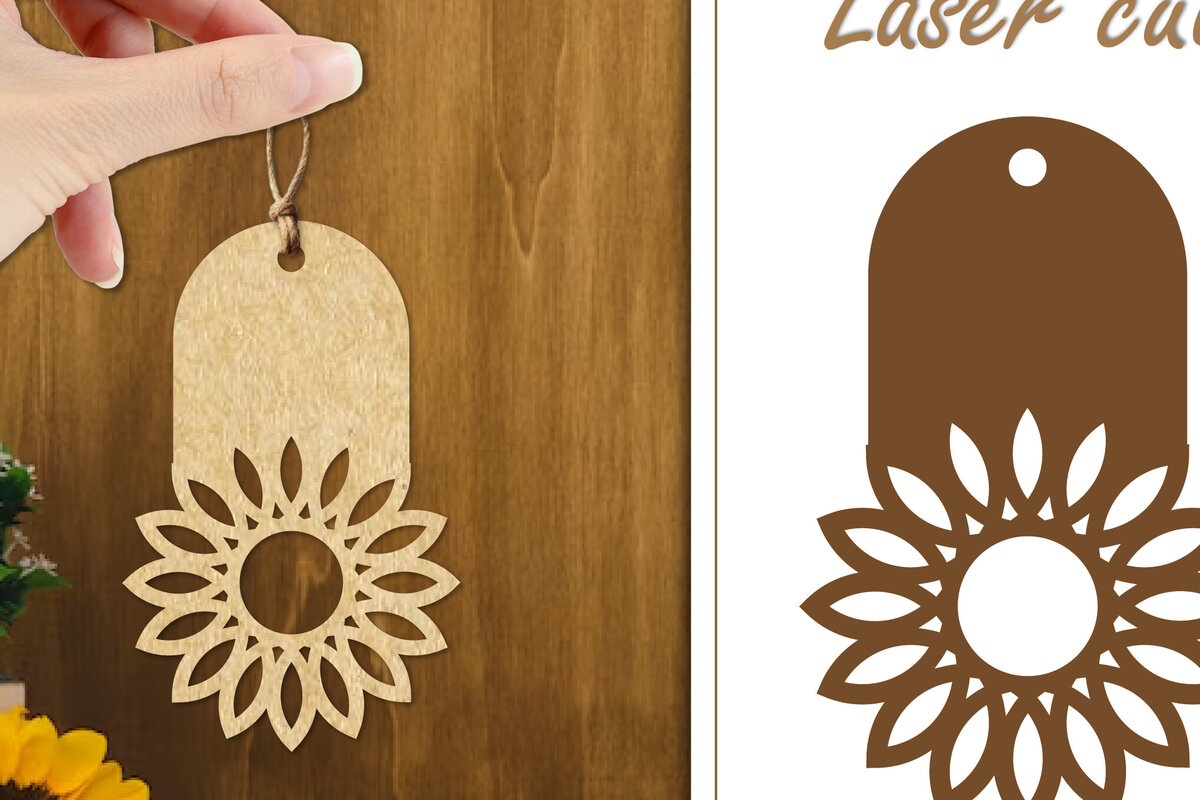 Intra απο ξύλο plywood 3mm-4mm πάχος 20 Ετικέτες δώρου σχεδιασμού λουλουδιών Δίασταση 30x20 cm INTRAFABR-123884029 - Image 16