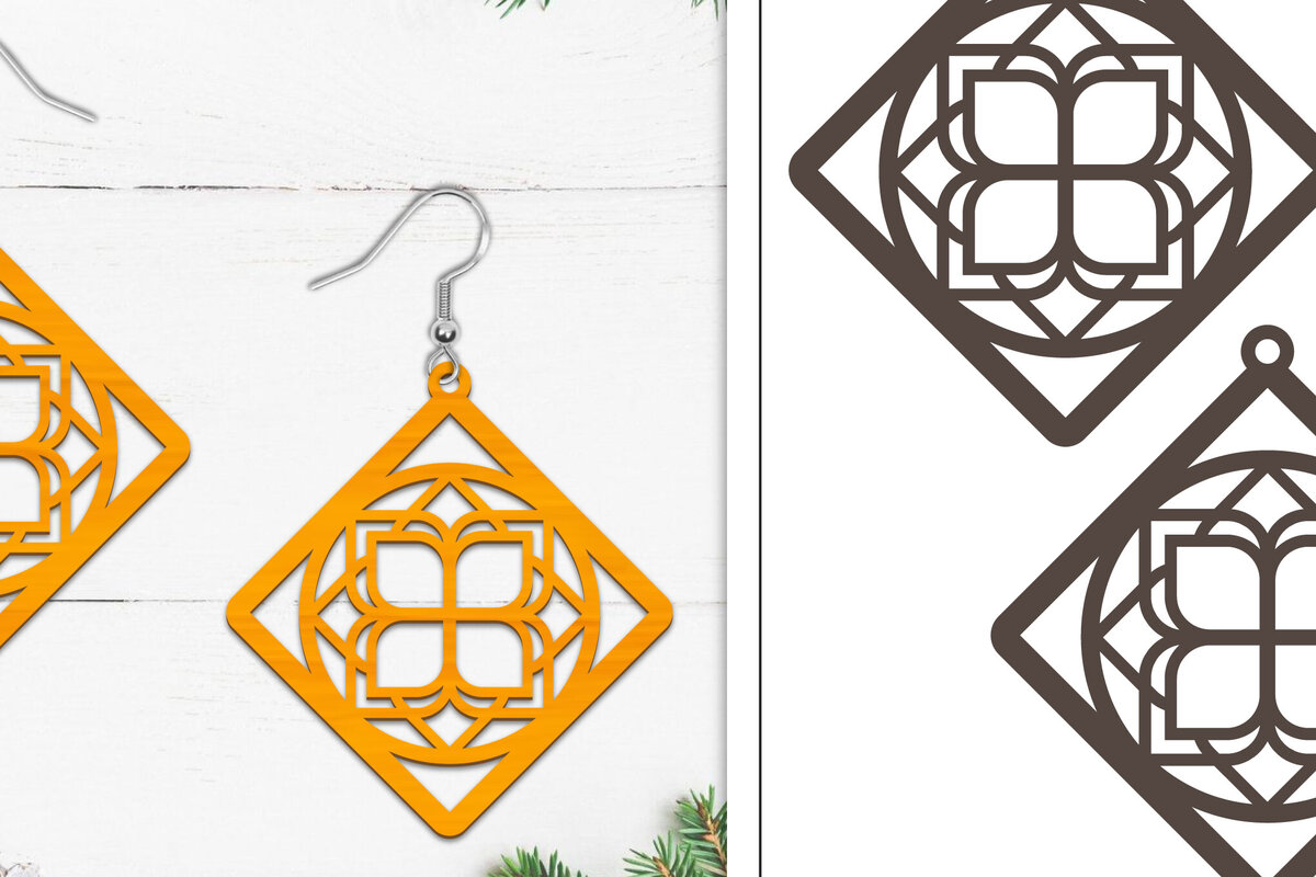 Intra απο ξύλο plywood 3mm-4mm πάχος 20 Σκουλαρίκια Mandala Σχεδιασμός Δίασταση 3x3 cm INTRAFABR-103322416 - Image 3